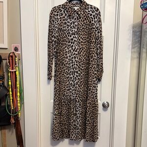 H&M Animal Print Long Sleeve Dress
